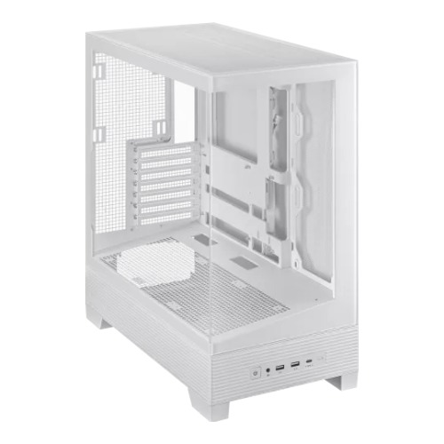ASUS A31 BTF Ready Tempered Glass Mid Tower Gaming Casing White (No Fan)