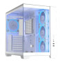 ASUS A32 PLUS Tempered Glass ARGB Dual Chamber Mid Tower Casing White
