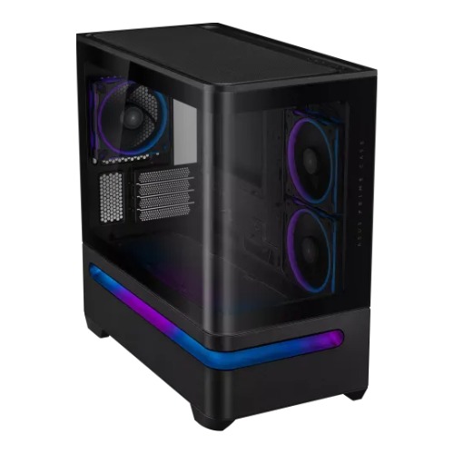ASUS Prime AP202 ARGB Curved Tempered Glass Micro-ATX Casing Black