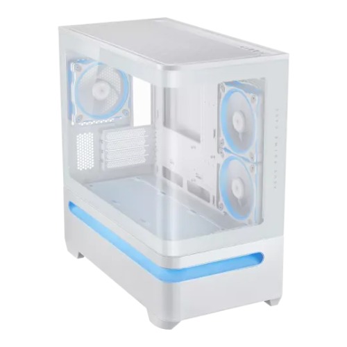 ASUS Prime AP202 ARGB Curved Tempered Glass Micro-ATX Casing White