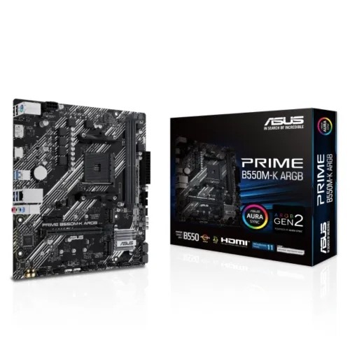 Asus PRIME B550M-K ARGB AMD AM4 mATX DDR4 Motherboard