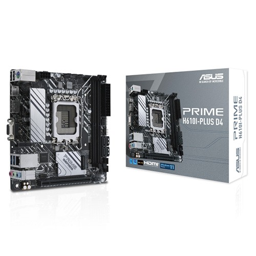 ASUS PRIME H610I-PLUS D4 LGA 1700 Mini-ITX Motherboard ASUS PRIME H610I-PLUS D4 LGA 1700 Mini-ITX Motherboard
