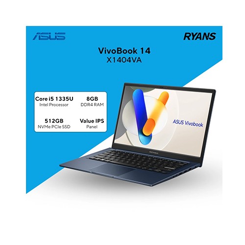 Asus Vivobook 14 X1404VA Core i5 1335U 8GB RAM 512GB SSD 14 Inch Quite Blue Laptop