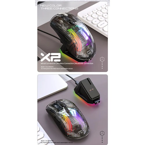 Attack Shark X2 PRO with Charging Dock Tri-Mode Gaming Mouse