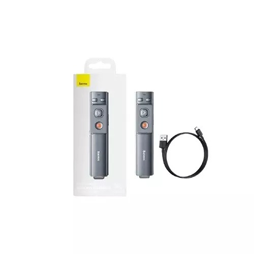 Baseus ACFYB-0G Orange Dot Wireless Presenter Red Laser Grey