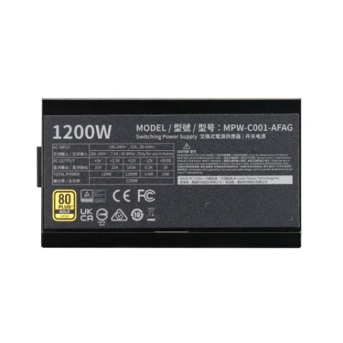 Cooler Master Elite Gold 1200 1200W 80 Plus Gold ATX 3.1 Full Modular Power Supply