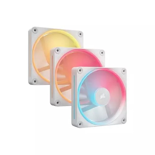 Corsair iCUE LINK LX120-R RGB 120mm PWM Reverse Fans Starter Kit (White)
