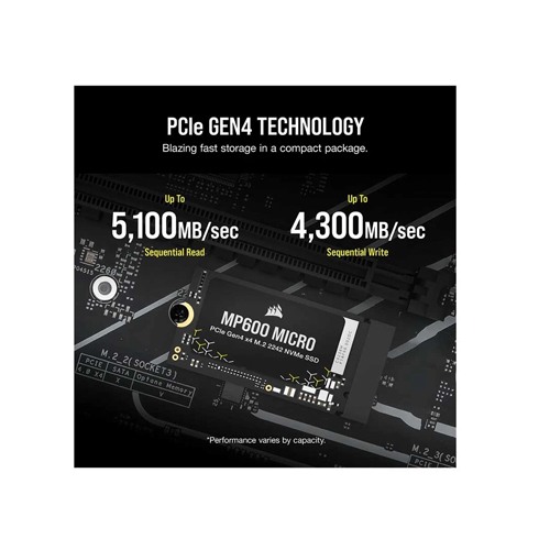 Corsair MP600 MICRO 1TB PCIe 4.0 Gen4 2242 SSD
