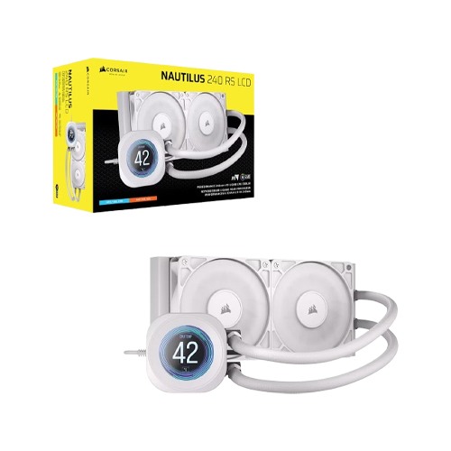 Corsair NAUTILUS 240 RS LCD Liquid CPU Cooler - White