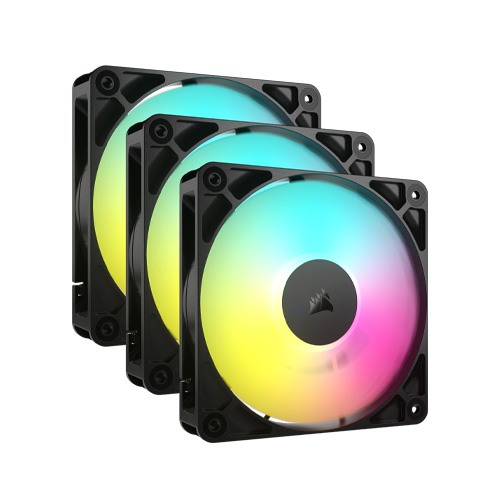 CORSAIR RS120 ARGB 120mm PWM Fans-Triple Pack-Black