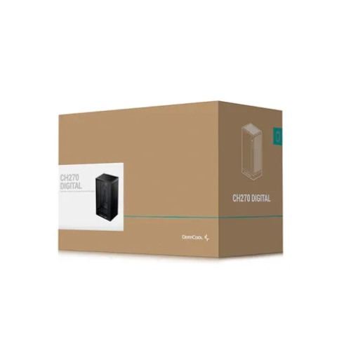 DeepCool CH270 Digital High Airflow Vertical M-ATX Compact Case with Data Screen