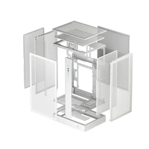 DeepCool CH270 Digital WH High Airflow Vertical M-ATX Compact Case with Data Screen