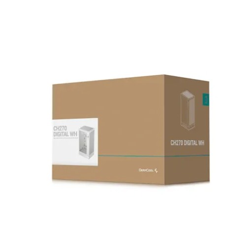 DeepCool CH270 Digital WH High Airflow Vertical M-ATX Compact Case with Data Screen