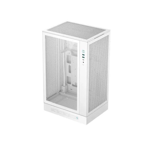 DeepCool CH270 Digital WH High Airflow Vertical M-ATX Compact Case with Data Screen