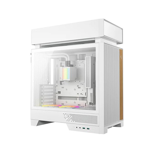 DeepCool CL6600 White Innovative Compartmentalized Compact ATX Case