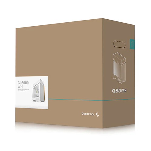 DeepCool CL6600 White Innovative Compartmentalized Compact ATX Case