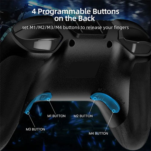 EasySMX Bayard 9124 Tri-Mode Wireless Gaming Blue Controller with Dongle