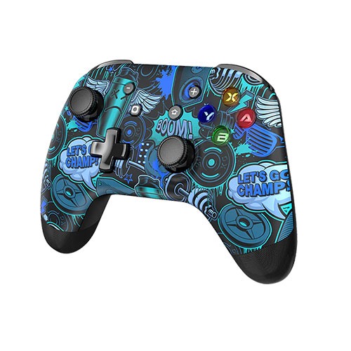 EasySMX Bayard 9124 Tri-Mode Wireless Gaming Blue Controller with Dongle