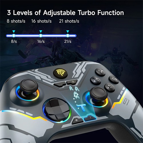 EasySMX X15 RGB Tri-Mode Wireless Controller [Dual Hall Joysticks and Dual Hall Triggers]