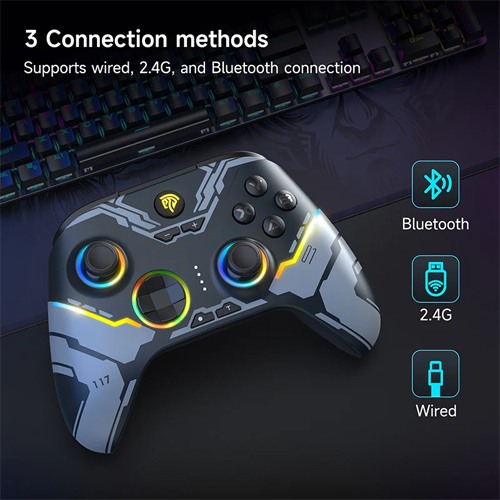 EasySMX X15 RGB Tri-Mode Wireless Controller [Dual Hall Joysticks and Dual Hall Triggers]