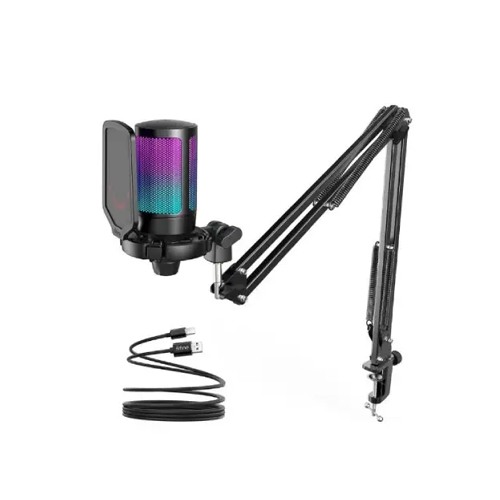 FIFINE AmpliGame A6T RGB USB Condenser Microphone With Boom Arm