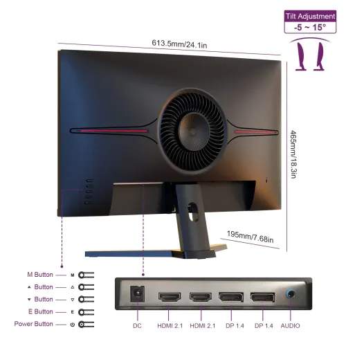 GEESUU BlazeWheel MG270L2Q 27 Inch 200Hz 2K QHD IPS Gaming Monitor