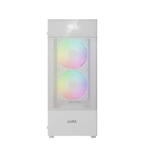 Gamdias AURA GC5 ELITE WH ARGB Mid-Tower Casing With Digital Display