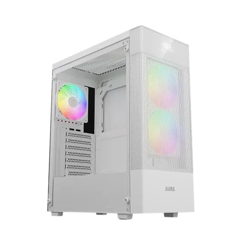 Gamdias AURA GC5 ELITE WH ARGB Mid-Tower Casing With Digital Display