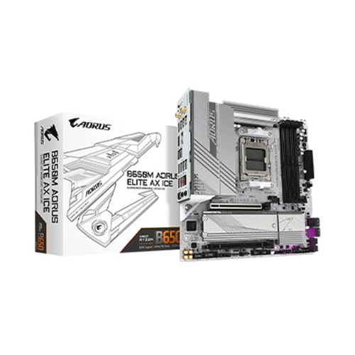 Gigabyte B650M AORUS ELITE AX ICE AM5 Micro-ATX Motherboard Gigabyte B650M AORUS ELITE AX ICE AM5 Micro-ATX Motherboard