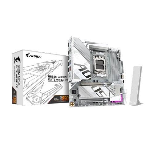 GIGABYTE B850M AORUS  ELITE WF6E ICE AMD Motherboard
