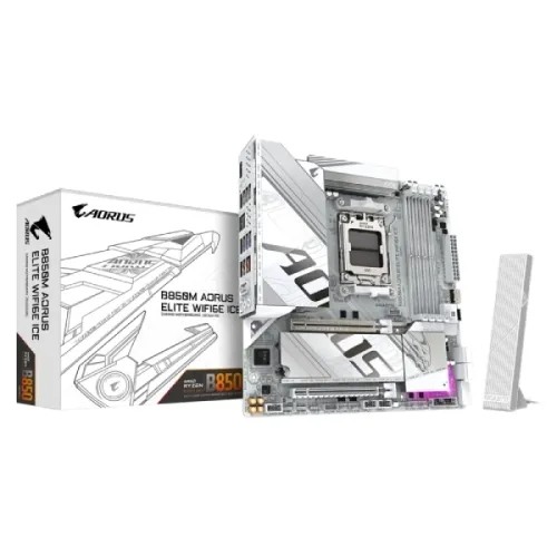 GIGABYTE B850M AORUS ELITE WIFI6E ICE AMD AM5 DDR5 Micro ATX Motherboard