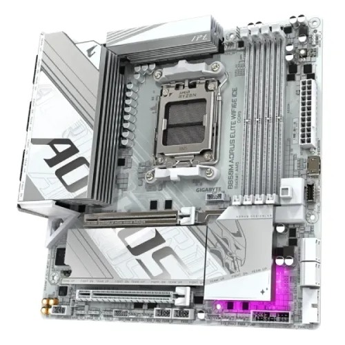GIGABYTE B850M AORUS ELITE WIFI6E ICE AMD AM5 DDR5 Micro ATX Motherboard