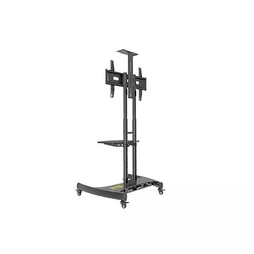 Kaloc KLC-150/B 32-75 Inch Black Adjustable Mobile TV Trolley For IFP