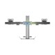 Kaloc KLC-DZ220-T 17-32 inch LCD/LED Monitor Dual Arm Desk Mount Stand