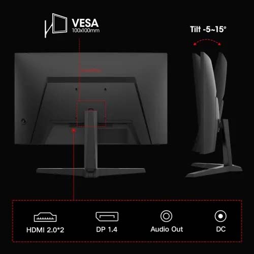 KOORUI 27E6QCA 27 Inch 180Hz 2K QHD VA Curved Gaming Monitor