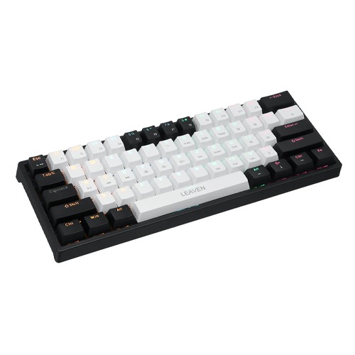 LEAVEN K620 White Wired Mechanical Keyboard
