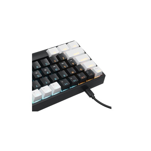 LEAVEN K620 White Wired Mechanical Keyboard