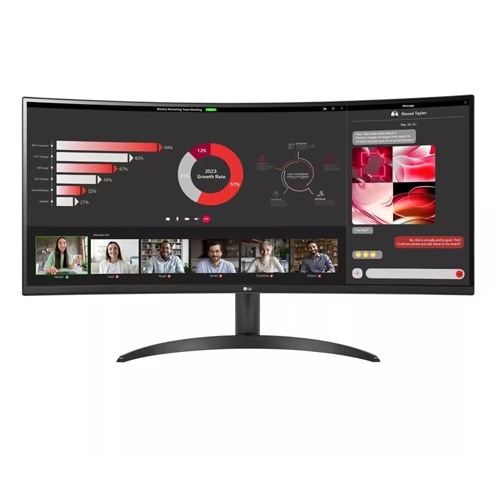 LG 34WR50QC-B 34 inch Curved UltraWide WQHD HDR 10 100Hz Monitor with AMD FreeSync
