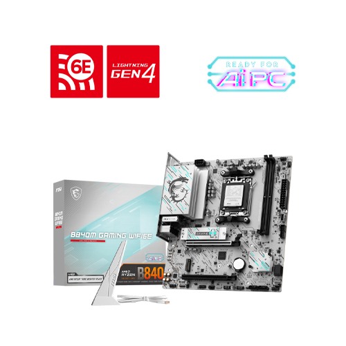 MSI B840M GAMING WIFI6E AM5 mATX Motherboard MSI B840M GAMING WIFI6E AM5 mATX Motherboard