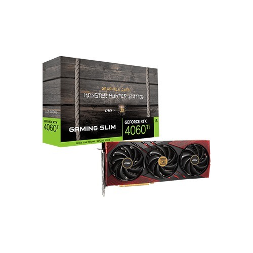 MSI Gaming RTX 4060 Ti 8G Gaming Slim X GC30 Monster Hunter Edition 8GB GDDR6 Graphics Card