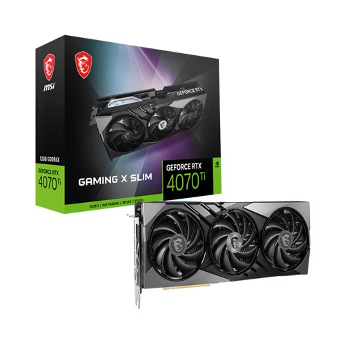 MSI Geforce RTX 4070 TI GAMING X SLIM 12G GDDR6X Graphics Card