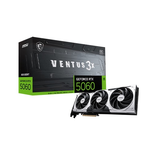 MSI GeForce RTX 5060 8G VENTUS 3X OC 8GB GDDR7 Graphics Card