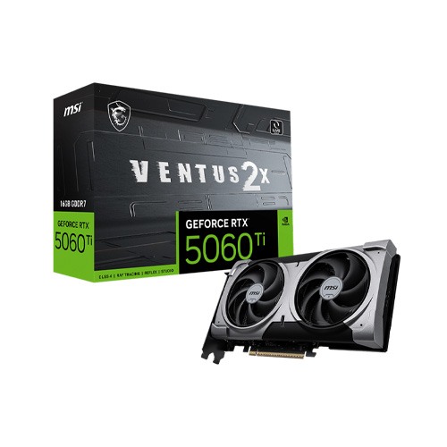 MSI GeForce RTX 5060 Ti 16G VENTUS 2X PLUS 16GB GDDR7 Graphics Card MSI GeForce RTX 5060 Ti 16G VENTUS 2X PLUS 16GB GDDR7 Graphics Card
