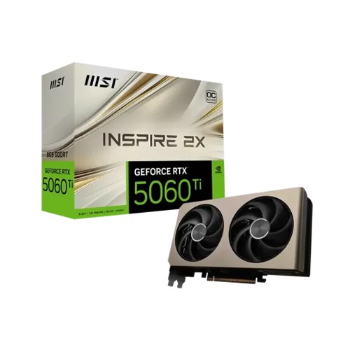 MSI GeForce RTX 5060 Ti 8G INSPIRE 2X OC 8GB GDDR7 Graphics Card