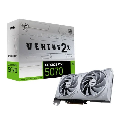 MSI GeForce RTX 5070 12G VENTUS 2X OC WHITE 12GB GDDR7 Graphics Card