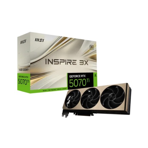 MSI GeForce RTX 5070 Ti 16G INSPIRE 3X OC PLUS 16GB GDDR7 Graphics Card