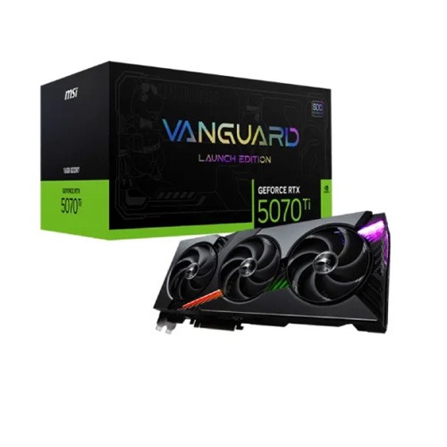 MSI GeForce RTX 5070 Ti 16G VANGUARD SOC LAUNCH EDITION 16GB GDDR7 Graphics Card