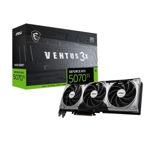 MSI GeForce RTX 5070 Ti 16G VENTUS 3X OC 16GB GDDR7 Graphics Card