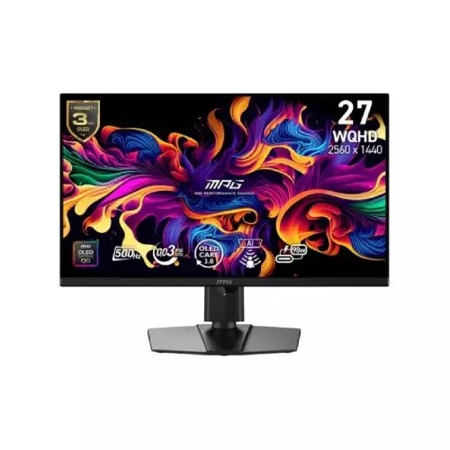 MSI MPG 271QR QD-OLED X50 26.5 Inch 2K WQHD 500Hz 0.03ms Gaming Monitor With AI Sensor