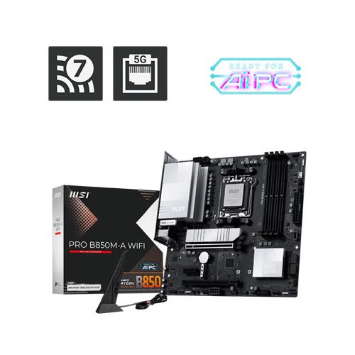 MSI PRO B850M-A WIFI AM5 mATX Motherboard MSI PRO B850M-A WIFI AM5 mATX Motherboard